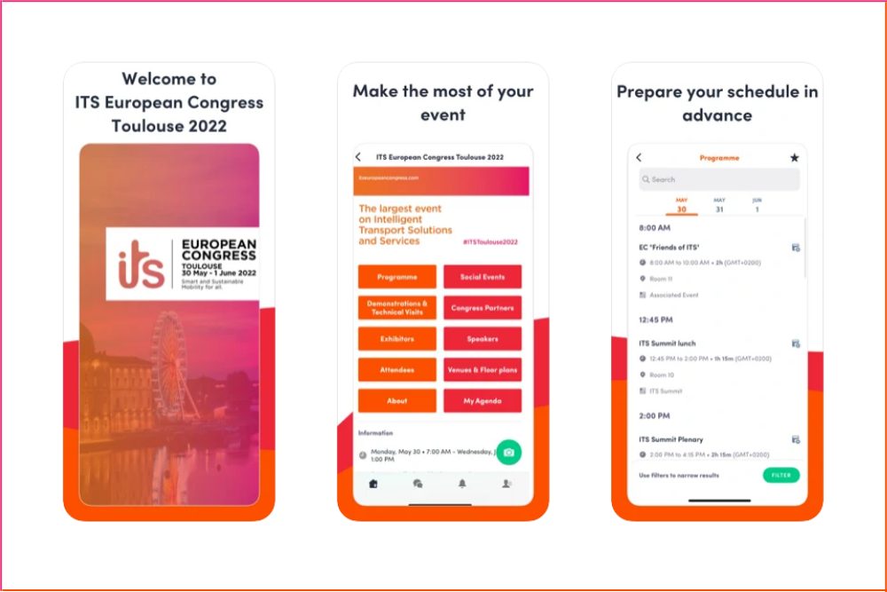 Plan your networking schedule: Download the ITS Congress App